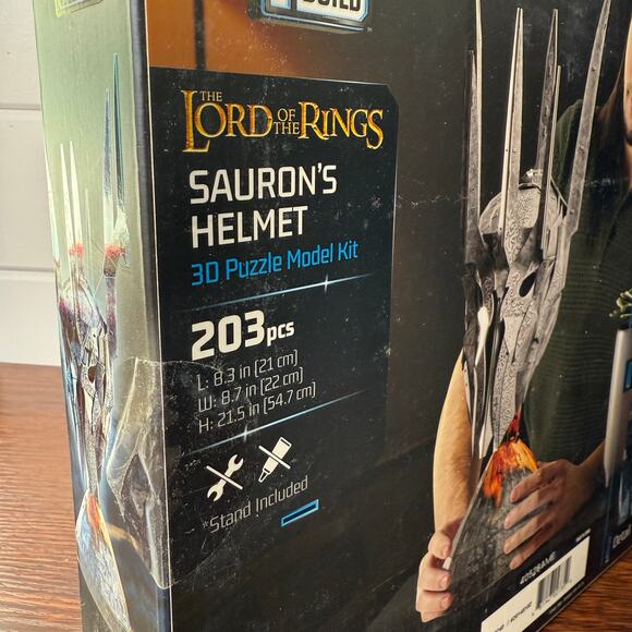 4D Build, Lord of the Rings Sauron Helmet 3D Puzzel Model Kit - Picture 5 of 6